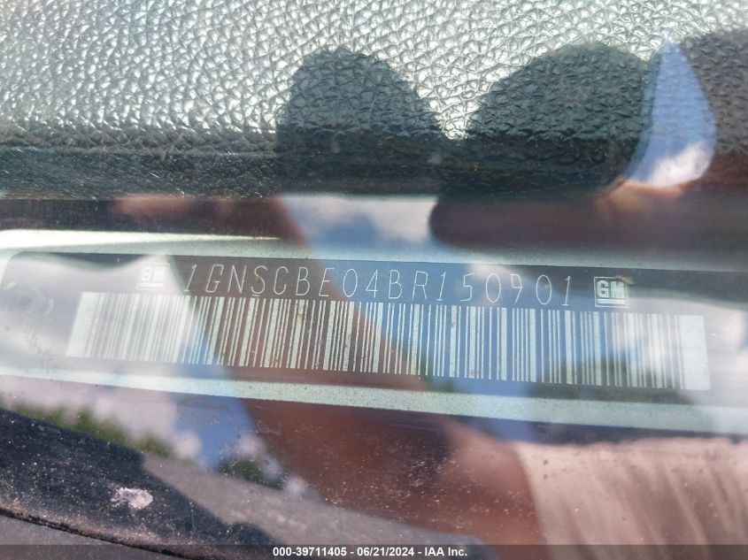 2011 Chevrolet Tahoe Lt VIN: 1GNSCBE04BR150901 Lot: 39711405