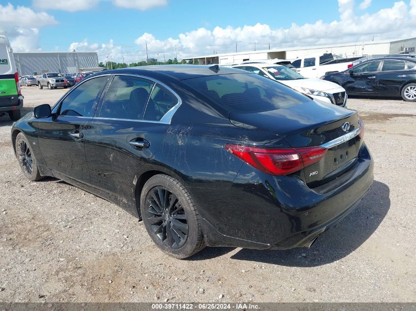 2019 Infiniti Q50 3.0T Luxe VIN: JN1EV7AR6KM552145 Lot: 39711422