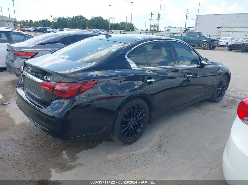 2019 Infiniti Q50 3.0T Luxe VIN: JN1EV7AR6KM552145 Lot: 39711422