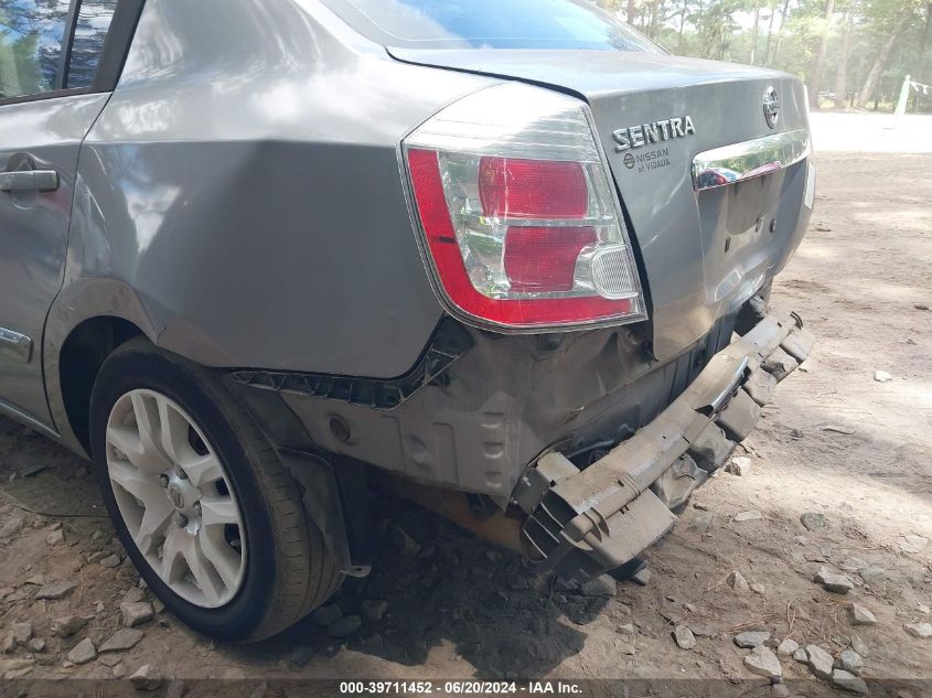 2010 Nissan Sentra 2.0S VIN: 3N1AB6AP5AL621562 Lot: 39711452