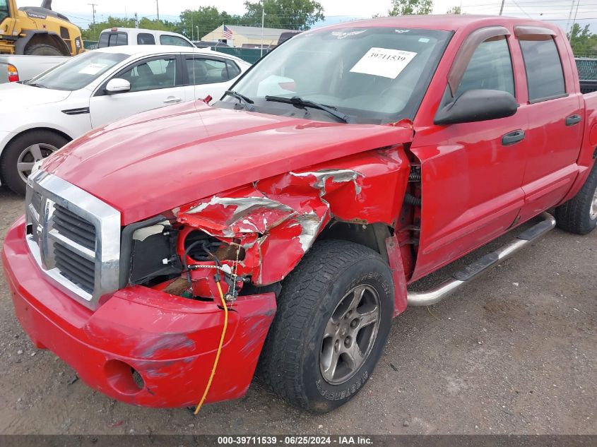 2005 Dodge Dakota Slt VIN: 1D7HE48K25S142465 Lot: 39711539