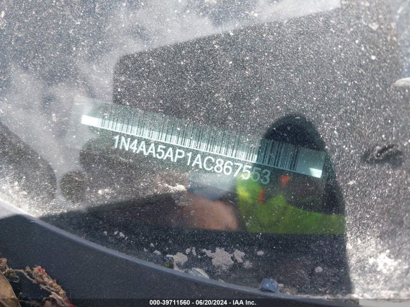 2010 Nissan Maxima 3.5 Sv VIN: 1N4AA5AP1AC867553 Lot: 39711560