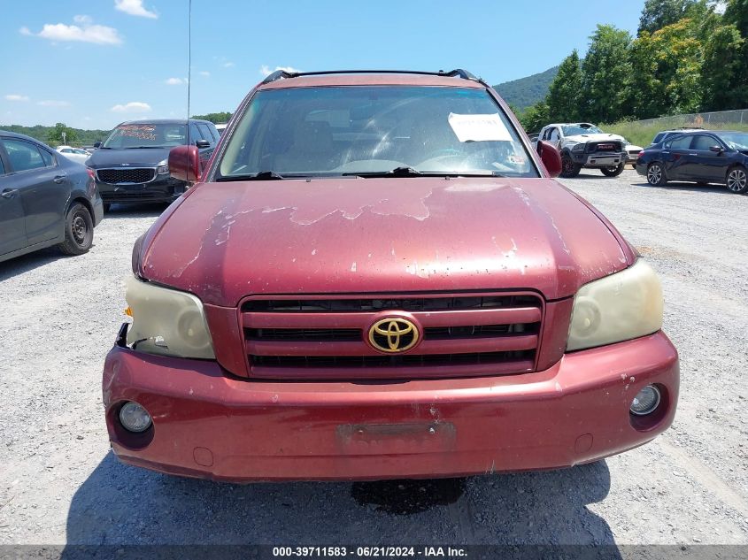 2005 Toyota Highlander Limited VIN: JTEEP21AX50097702 Lot: 39711583