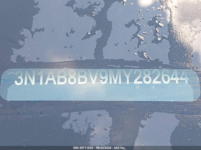 2021 Nissan Sentra S Xtronic Cvt VIN: 3N1AB8BV9MY282644 Lot: 39711630