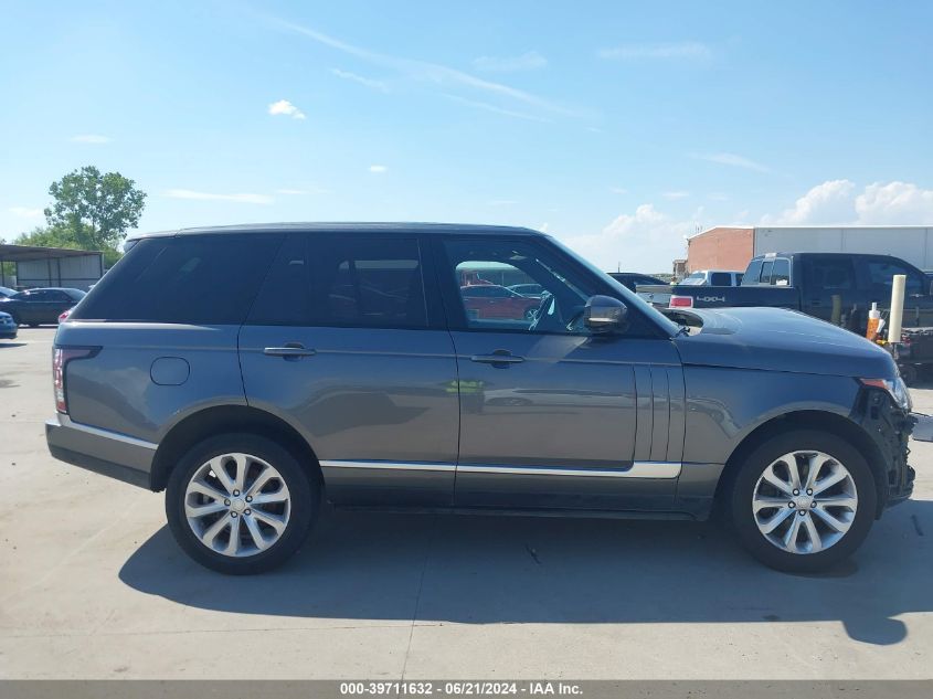 2015 Land Rover Range Rover 3.0L V6 Supercharged Hse VIN: SALGS2VF8FA226087 Lot: 39711632