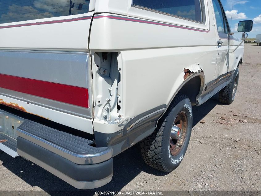 1991 Ford Bronco U100 VIN: 1FMEU15H5MLA72407 Lot: 39711688