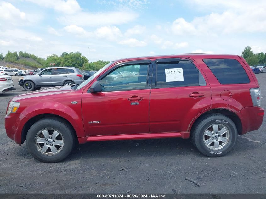 2008 Mercury Mariner I4 VIN: 4M2CU81Z88KJ50767 Lot: 39711874