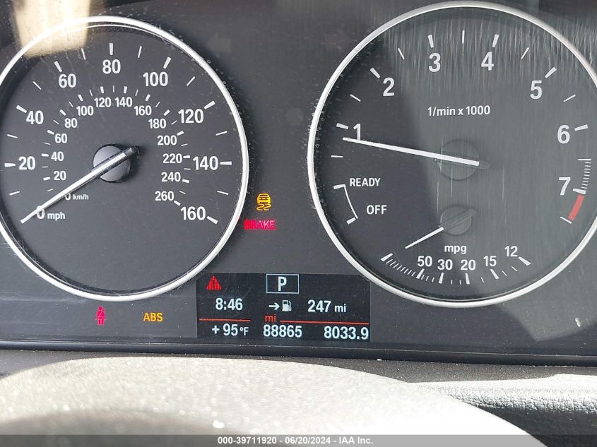 2014 BMW 328I VIN: WBA3A5C58EJ463050 Lot: 39711920