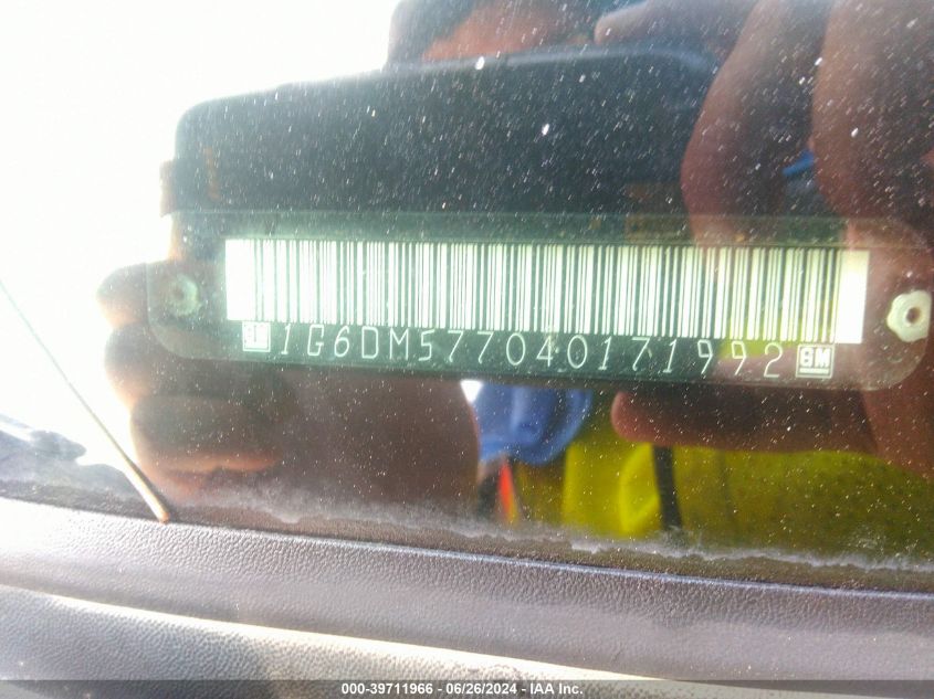 2004 Cadillac Cts Standard VIN: 1G6DM577040171992 Lot: 39711966