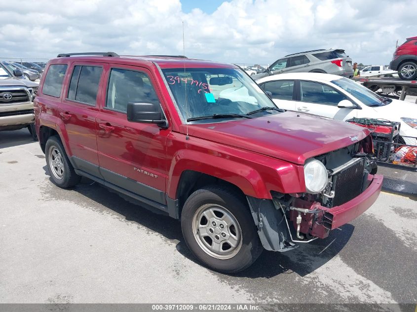 2016 Jeep Patriot Sport VIN: 1C4NJPBA7GD524945 Lot: 39712009