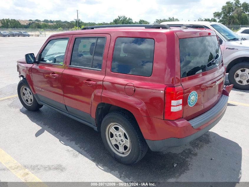 2016 Jeep Patriot Sport VIN: 1C4NJPBA7GD524945 Lot: 39712009