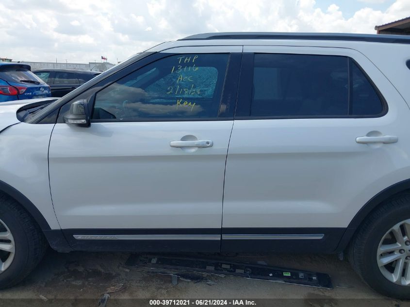 2016 Ford Explorer Xlt VIN: 1FM5K7D87GGC58036 Lot: 39712021