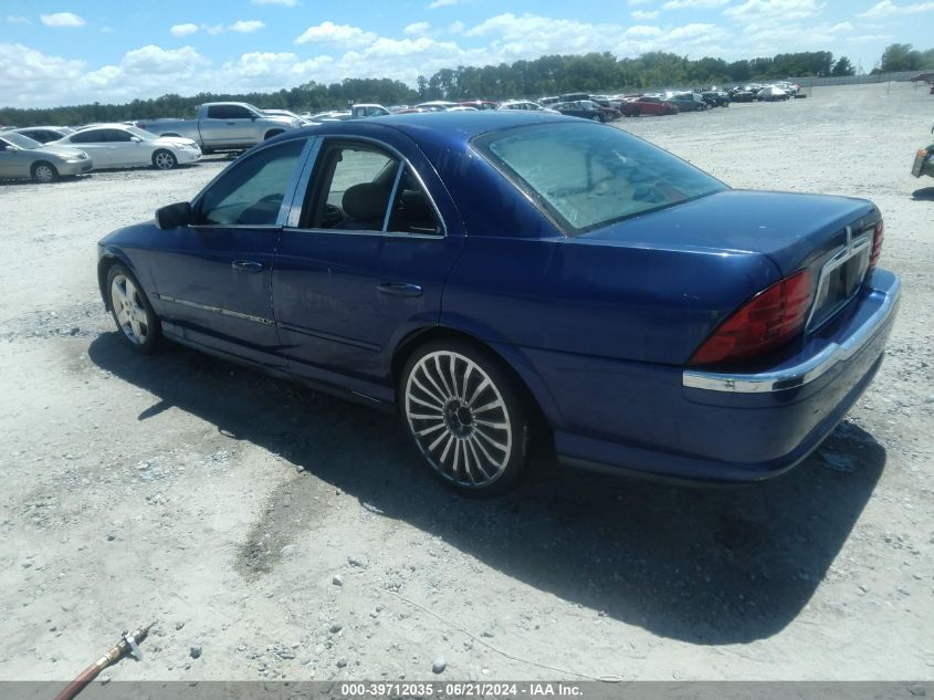 2000 Lincoln Ls V6 Auto/V6 Manual VIN: 1LNHM86SXYY802255 Lot: 39712035