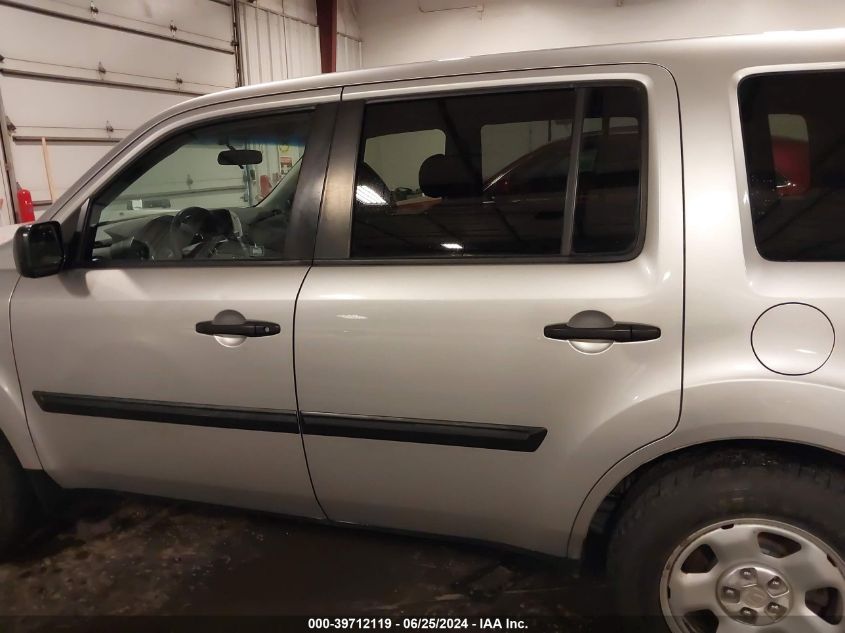 2011 Honda Pilot Lx VIN: 5FNYF4H29BB093801 Lot: 39712119