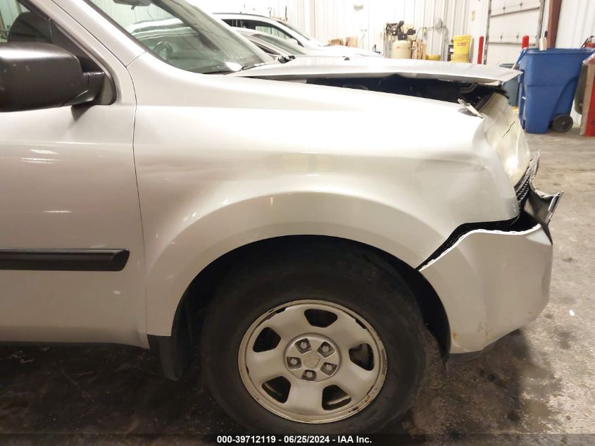 2011 Honda Pilot Lx VIN: 5FNYF4H29BB093801 Lot: 39712119