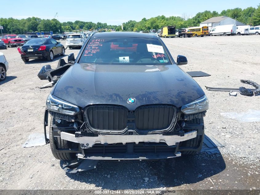 2022 BMW X3 xDrive30I VIN: 5UX53DP01N9J36925 Lot: 39712144