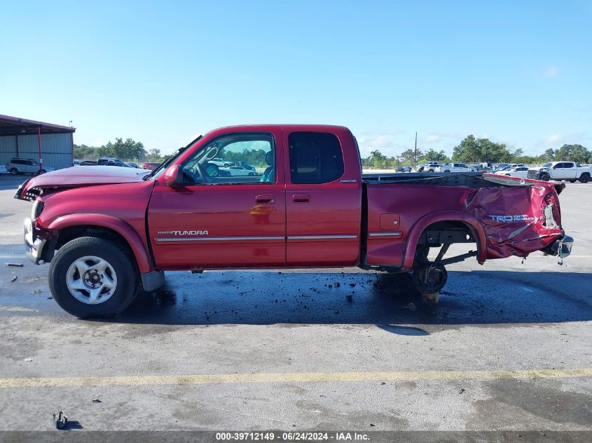 2002 Toyota Tundra Ltd V8 VIN: 5TBRT381X2S295999 Lot: 39712149