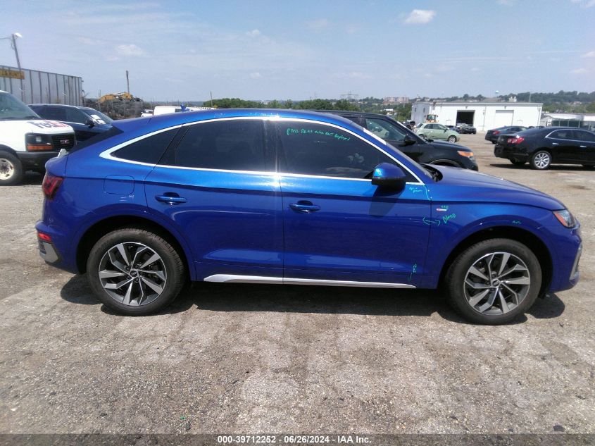 2021 Audi Q5 Sportback Premium Plus 45 Tfsi Quattro S Tronic VIN: WA15AAFY2M2132445 Lot: 39712252