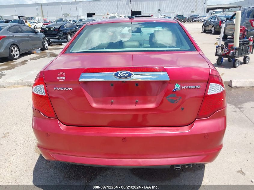 2011 Ford Fusion Hybrid VIN: 3FADP0L34BR125739 Lot: 39712254