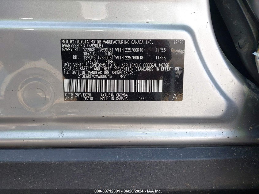 2021 TOYOTA RAV4 HYBRID XSE - 2T3E6RFV2MW009716