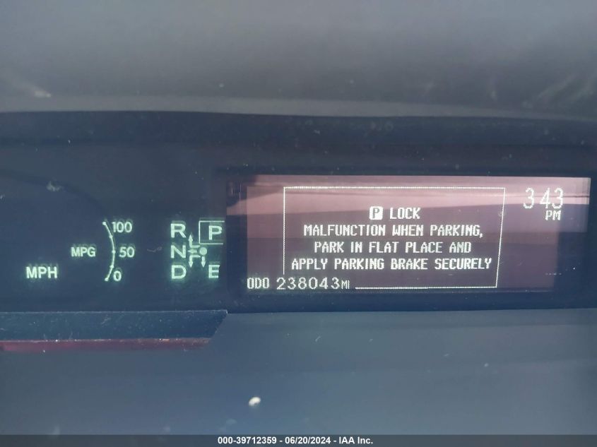 2010 Toyota Prius Ii VIN: JTDKN3DU9A0163059 Lot: 39712359