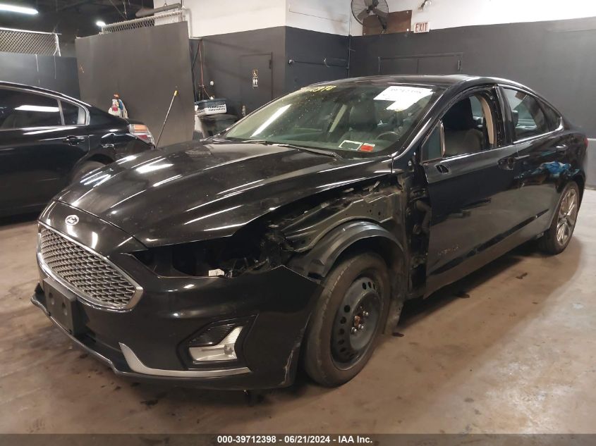 2019 Ford Fusion Hybrid Titanium VIN: 3FA6P0RU1KR157606 Lot: 39712398