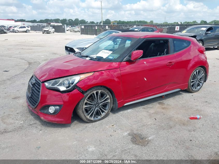 2016 Hyundai Veloster Turbo VIN: KMHTC6AE4GU286757 Lot: 39712399