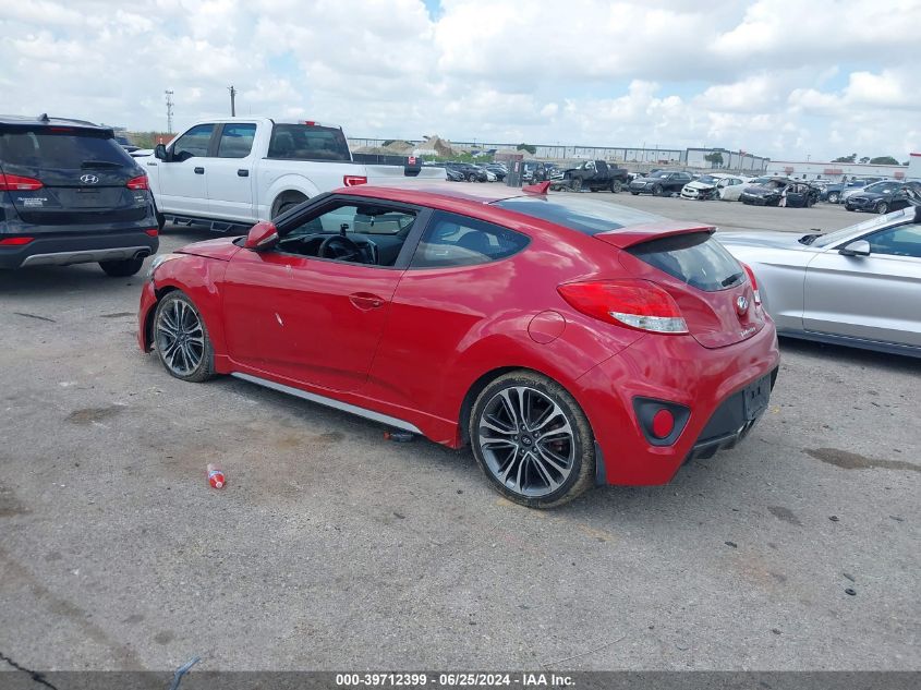 2016 Hyundai Veloster Turbo VIN: KMHTC6AE4GU286757 Lot: 39712399