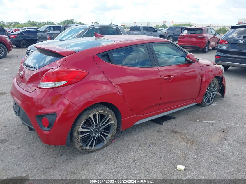 2016 Hyundai Veloster Turbo VIN: KMHTC6AE4GU286757 Lot: 39712399