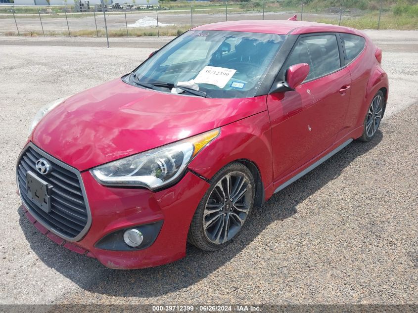 2016 Hyundai Veloster Turbo VIN: KMHTC6AE4GU286757 Lot: 39712399