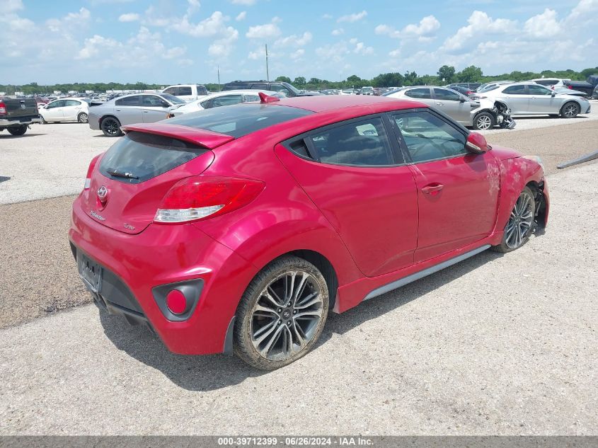 2016 Hyundai Veloster Turbo VIN: KMHTC6AE4GU286757 Lot: 39712399