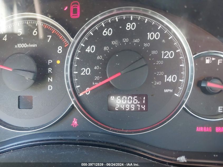 2008 Subaru Outback 2.5I Limited/2.5I Limited L.l. Bean Edition VIN: 4S4BP62C787348391 Lot: 39712539