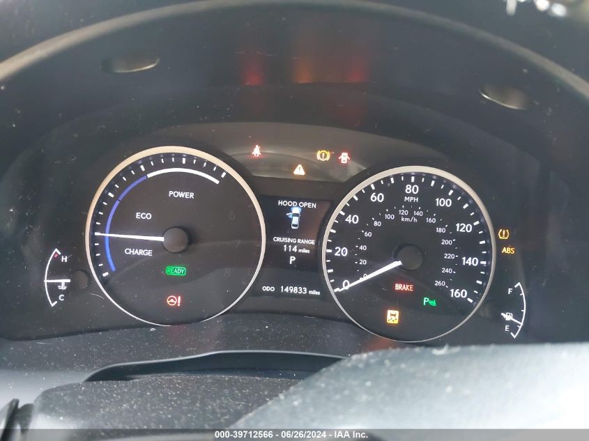 2015 Lexus Es 300H 300H VIN: JTHBW1GGXF2094013 Lot: 39712566