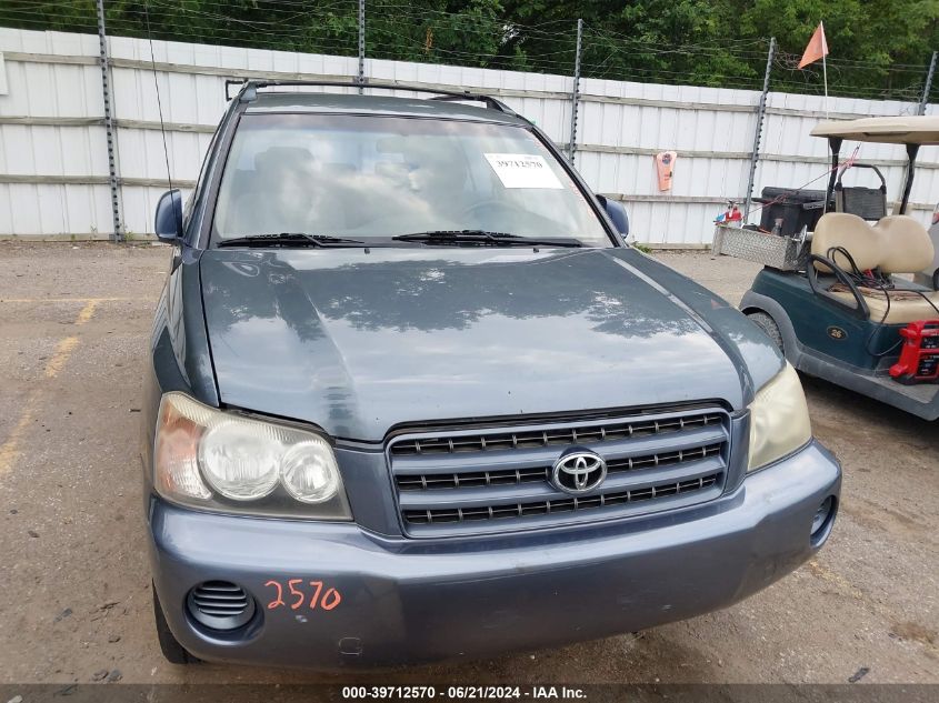 2003 Toyota Highlander V6 VIN: JTEHF21A030143969 Lot: 39712570