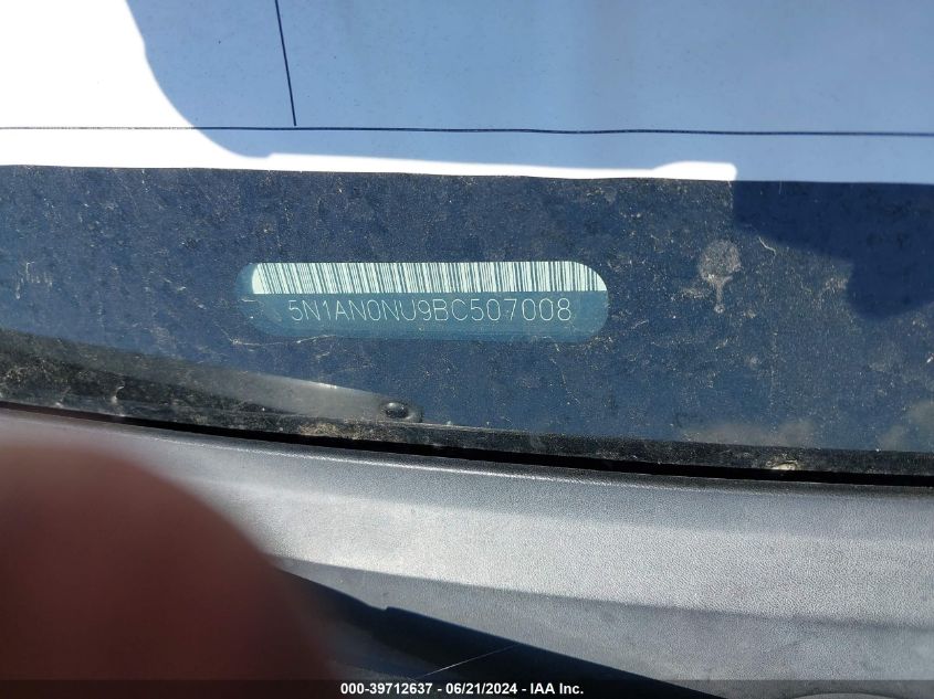 2011 Nissan Xterra Off Road/S/Se VIN: 5N1AN0NU9BC507008 Lot: 39712637