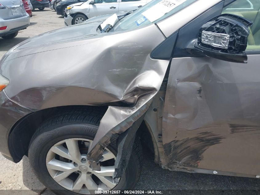 2013 Nissan Murano Sl VIN: JN8AZ1MUXDW204146 Lot: 39712657