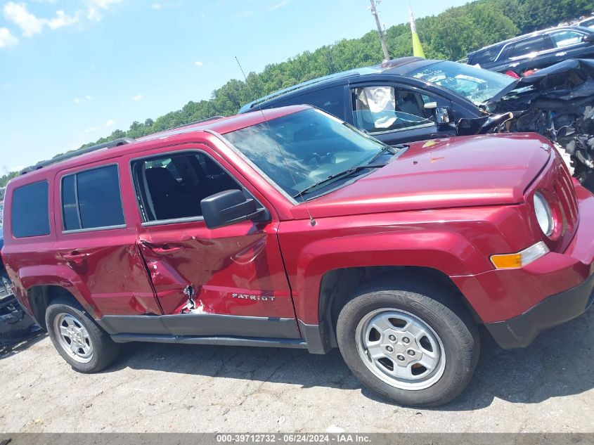 2015 Jeep Patriot Sport VIN: 1C4NJPBA6FD273401 Lot: 39712732