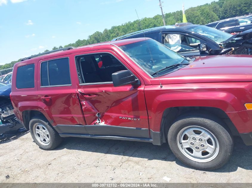 2015 Jeep Patriot Sport VIN: 1C4NJPBA6FD273401 Lot: 39712732