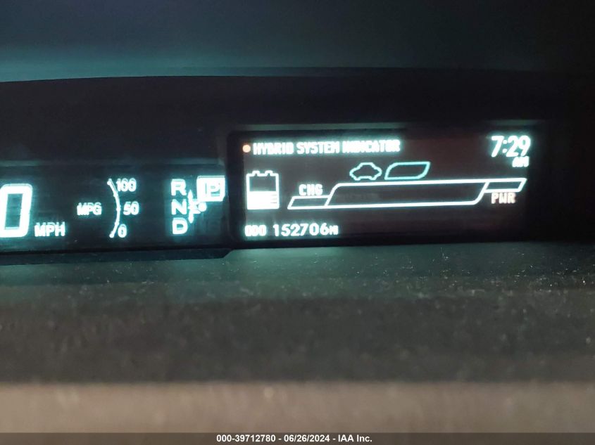 2012 Toyota Prius Plug-In VIN: JTDKN3DP9C3019782 Lot: 39712780