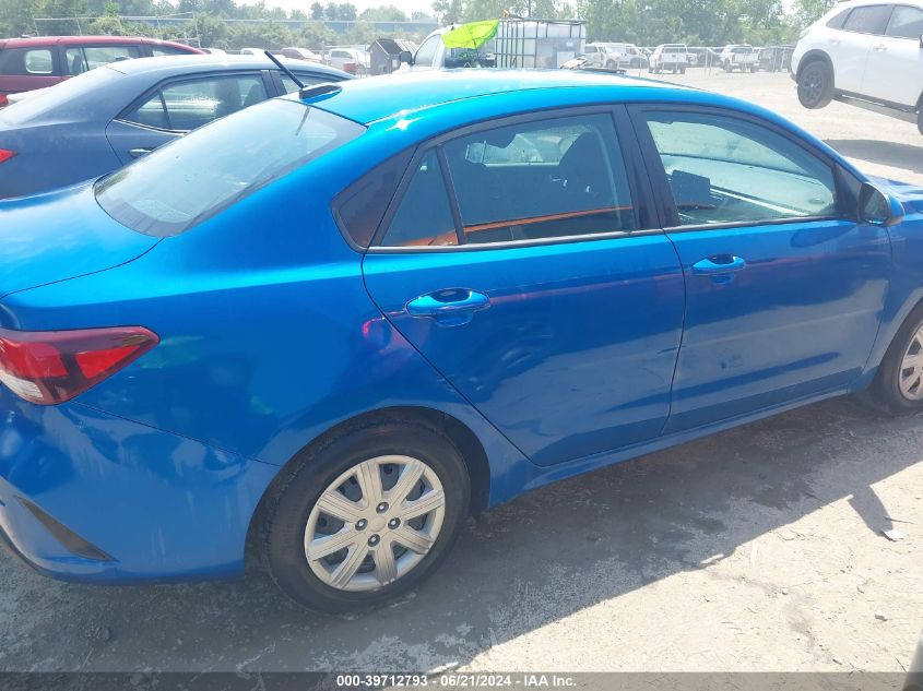 2022 Kia Rio S VIN: 3KPA24AD1NE444087 Lot: 39712793