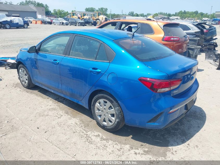 2022 Kia Rio S VIN: 3KPA24AD1NE444087 Lot: 39712793