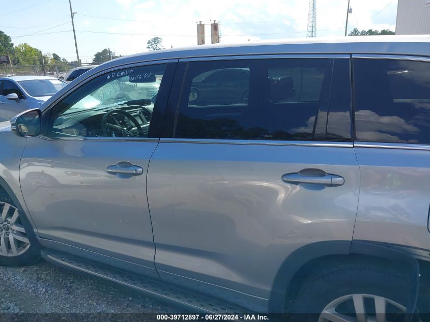 2016 Toyota Highlander Le V6 VIN: 5TDZKRFH4GS167651 Lot: 39712897