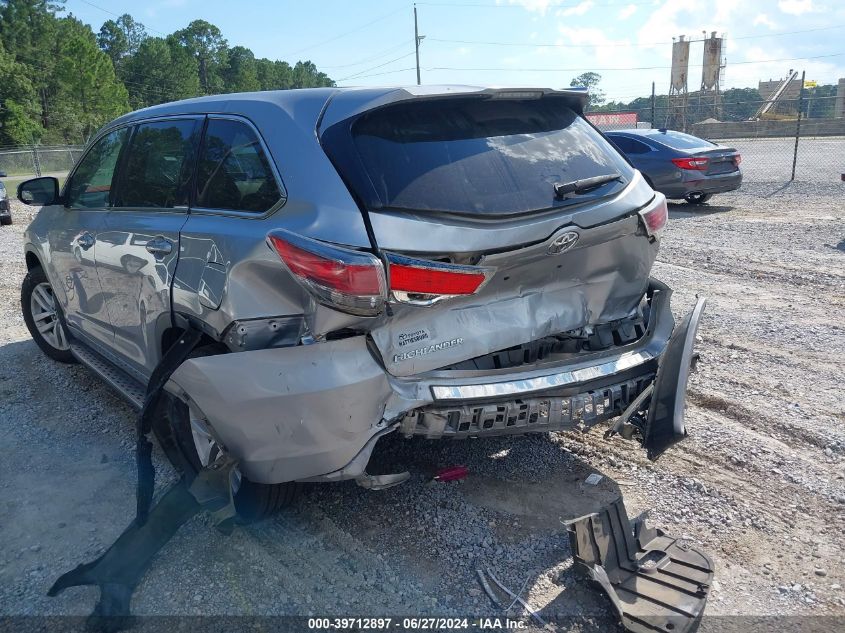 2016 Toyota Highlander Le V6 VIN: 5TDZKRFH4GS167651 Lot: 39712897
