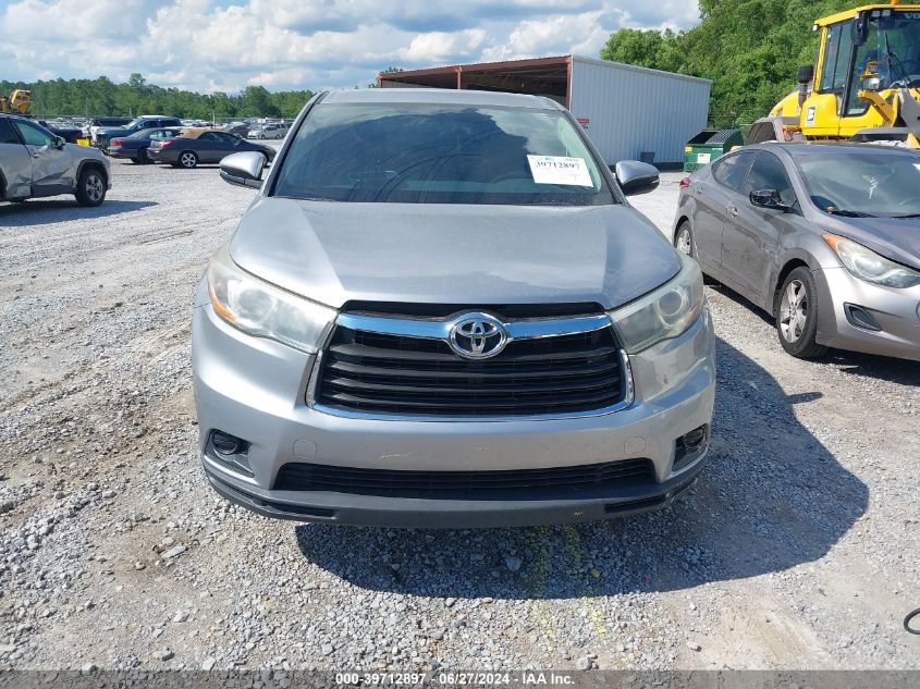2016 Toyota Highlander Le V6 VIN: 5TDZKRFH4GS167651 Lot: 39712897