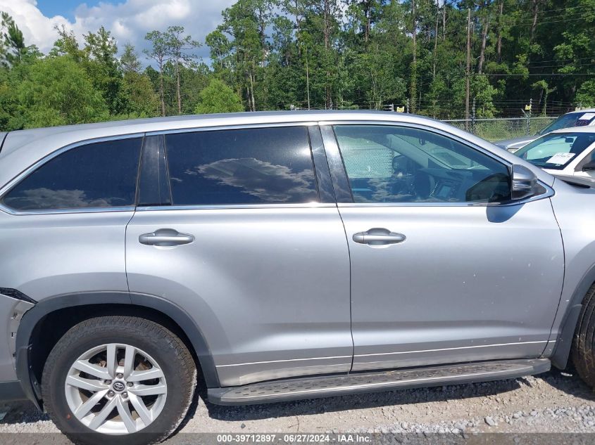 2016 Toyota Highlander Le V6 VIN: 5TDZKRFH4GS167651 Lot: 39712897