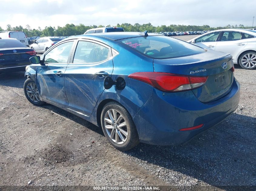 KMHDH4AE8GU618239 | 2016 HYUNDAI ELANTRA