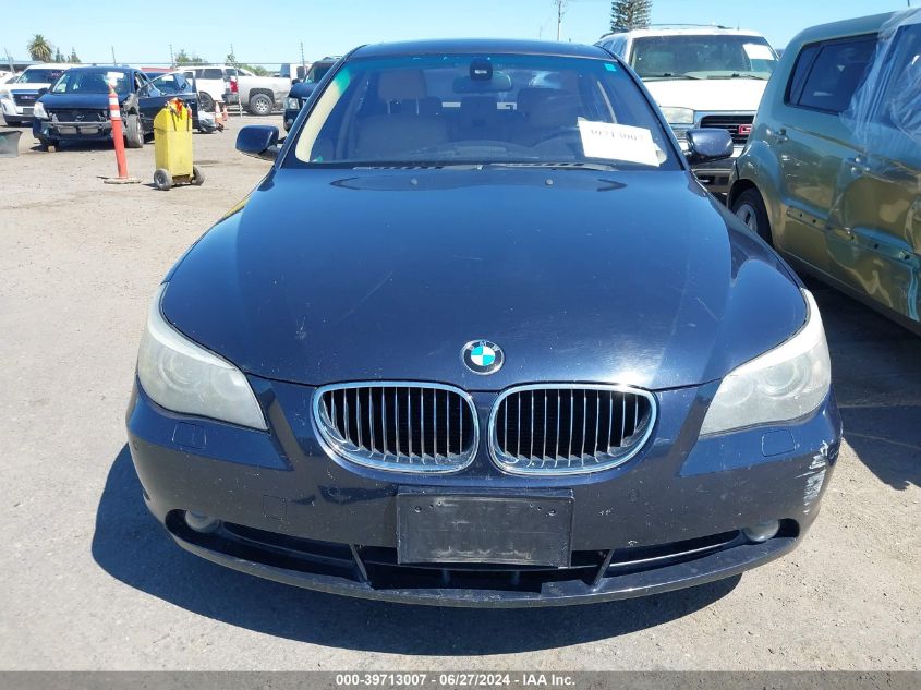 2007 BMW 525I VIN: WBANE53527CW62485 Lot: 39713007