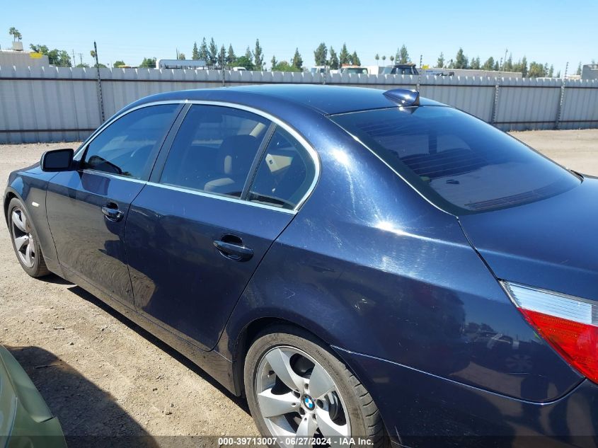 2007 BMW 525I VIN: WBANE53527CW62485 Lot: 39713007