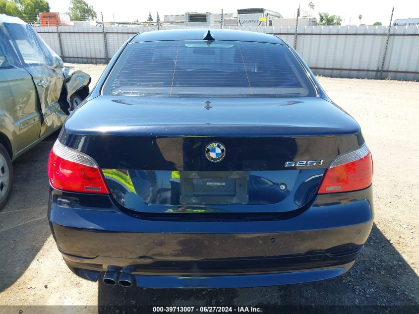 2007 BMW 525I VIN: WBANE53527CW62485 Lot: 39713007