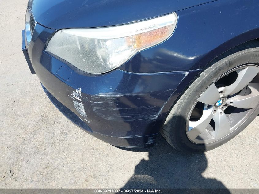 2007 BMW 525I VIN: WBANE53527CW62485 Lot: 39713007